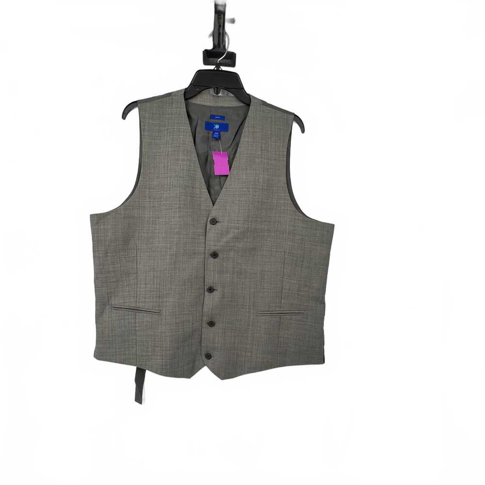 Egara Gray Wool Suit Vest | Men’s XXL Regular, 100% Wool, Indonesia
